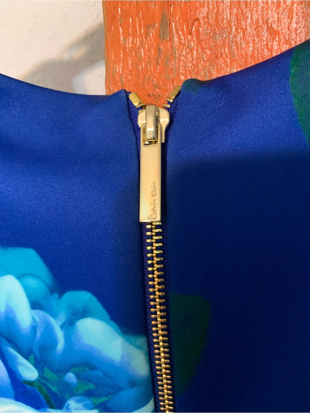 Calvin Klein Blue Floral Sleeveless A-Line Dress - Picture 3 of 9